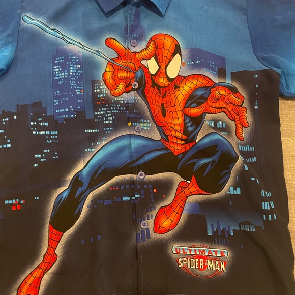 2002 Spider-Man Button Up T-Shirt - Picture 2 of 5